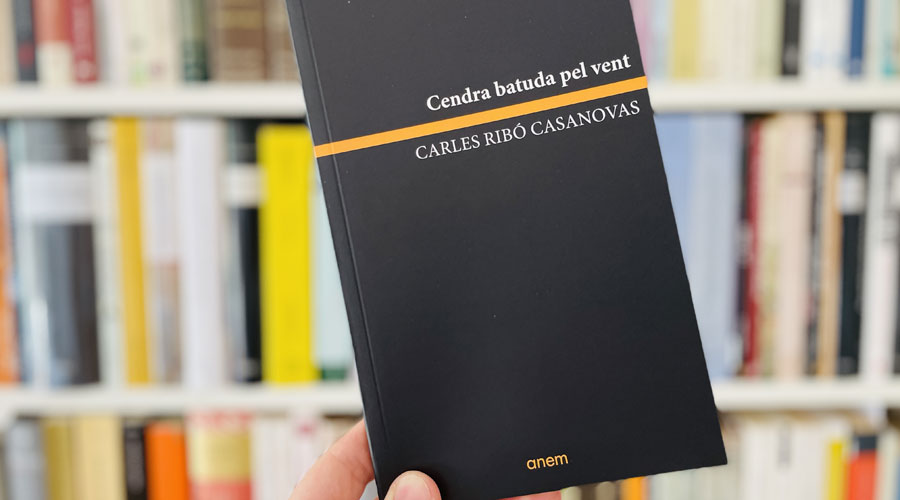 Foto del poemari Cendra batuda pel vent (Anem Editors)