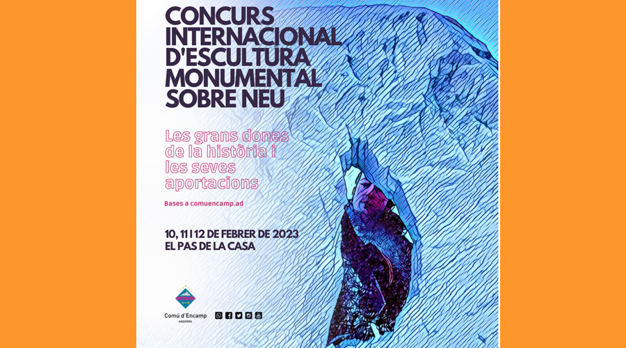 Cartell anunciant el concurs internacional d'escultura monumental sobre neu al Pas