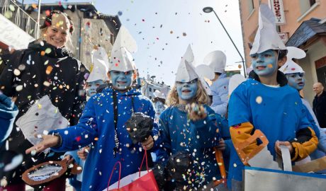 Una de les moltes imatges festives que ha deixat la rua infantil de la Massana