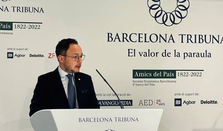 Xavier Espot intervenint al fòrum Barcelona Tribuna