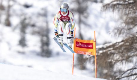 Cande Moreno en un descens, a Cortina