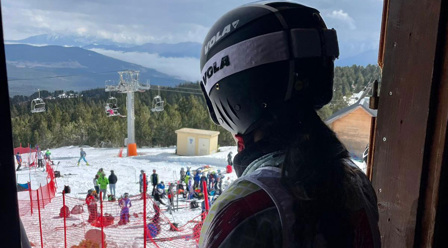 Una de les components dels EEBE U16 a Font Romeu, França (FAE)