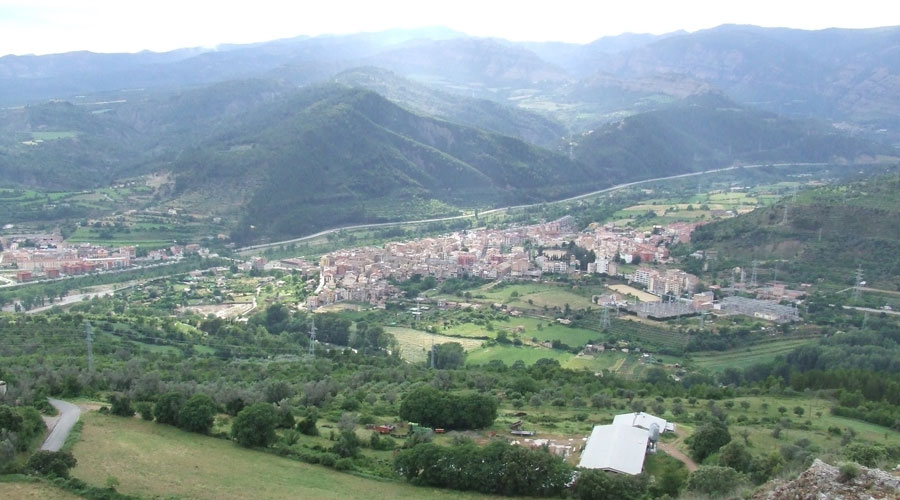 Panoràmica del municipi de la Pobla de Segur (Viquipèdia)