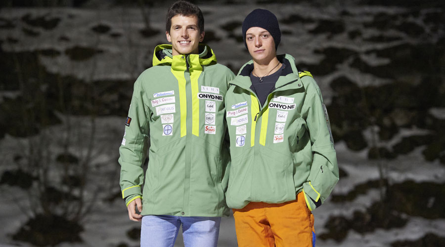 Roger Puig amb l'entrenador Pol Aguilà. Foto: Origami / Òscar Rius