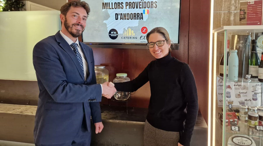 Ramon Ripoll, d'Hotels i Càtering by Exe Prisma i Marianela Vila, d’Unicef Andorra (Unicef)