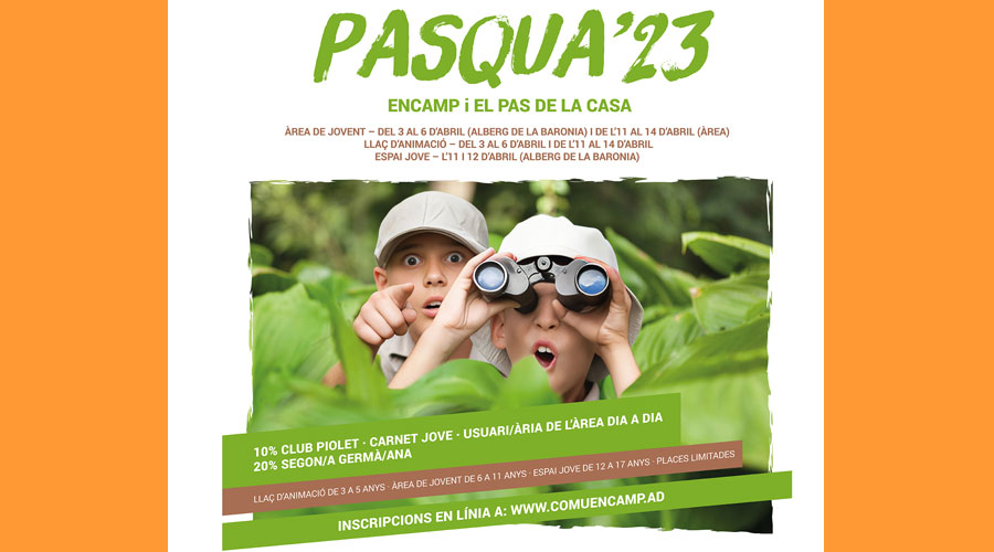 Cartell de les activitats de Pasqua a Encamp i al Pas