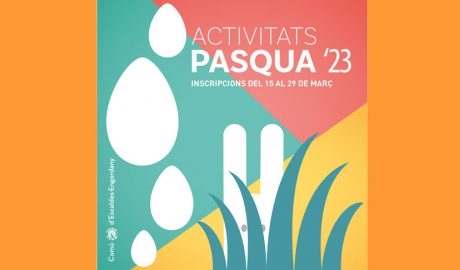 Cartell de les activitats de Pasqua per a infants i joves a Escaldes