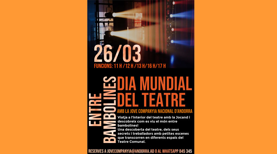 Cartell anunciant l'actuació de la Jocand amb motiu del Dia Mundial del Teatre 2023 (Govern d'Andorra)