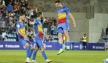Imatge del partit de la primera volta entre el FC Andorra i l'Eibar, 2 a 0