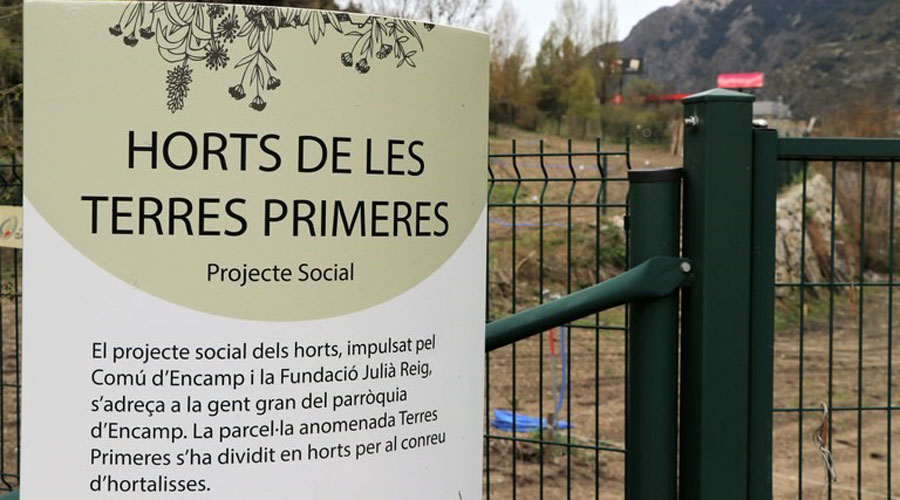 Accés als horts socials de les Terres Primeres a Encamp (Comú d'Encamp)