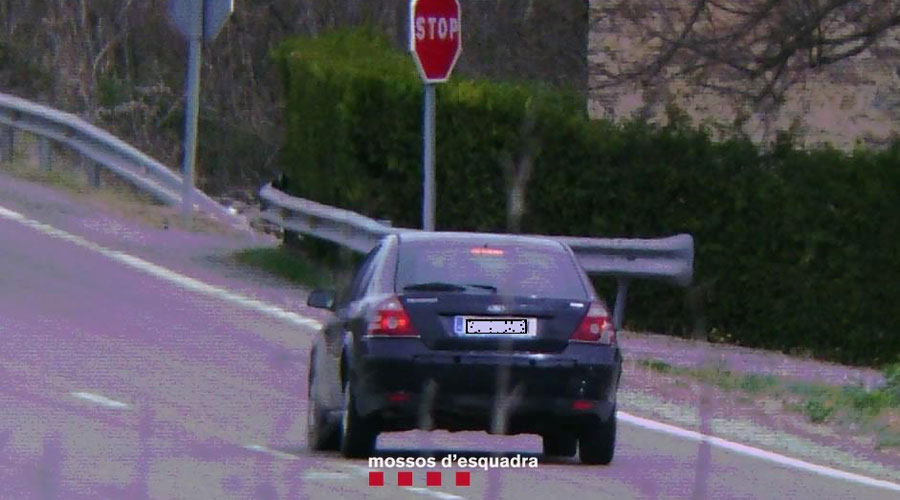 El cotxe conduït per l'home sense permís i a 185 km/h (Mossos d'Esquadra)