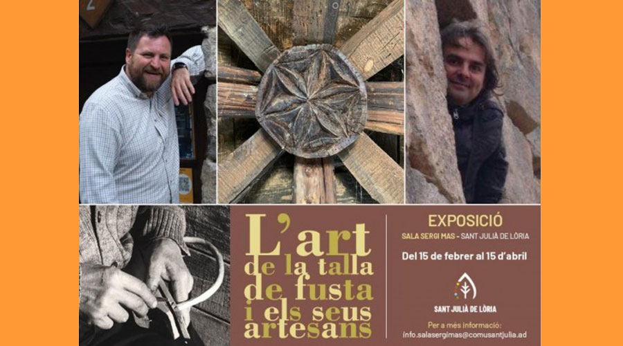 Cartell de l'exposició "L'art de la talla de fusta i els seus artesans" (IECAU)