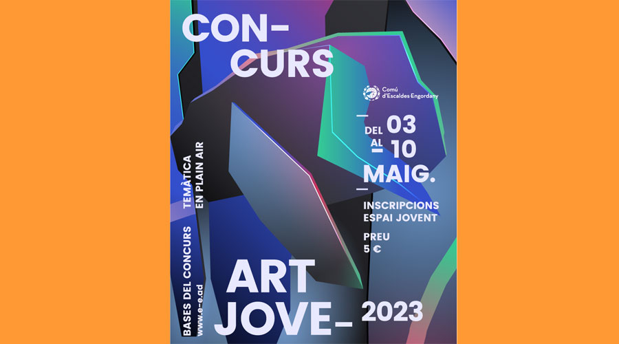 Cartell de la 2a edició del concurs Art Jove a Escaldes