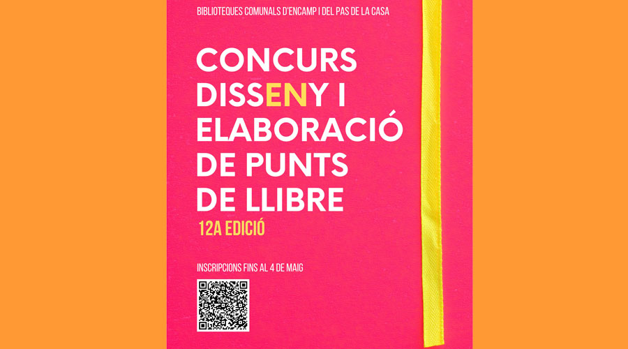 Cartell del concurs de punts de llibre de les biblioteques comunals d'Encamp i del Pas (Comú d'Encamp)