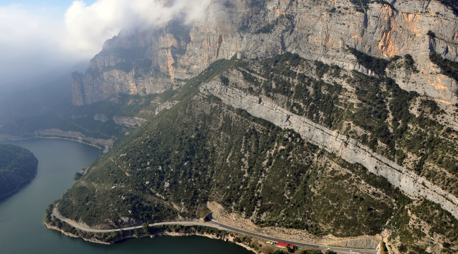 Tram, al terme de Peramola, on s'instal·laran les barreres dinàmiques de seguretat (govern.cat)