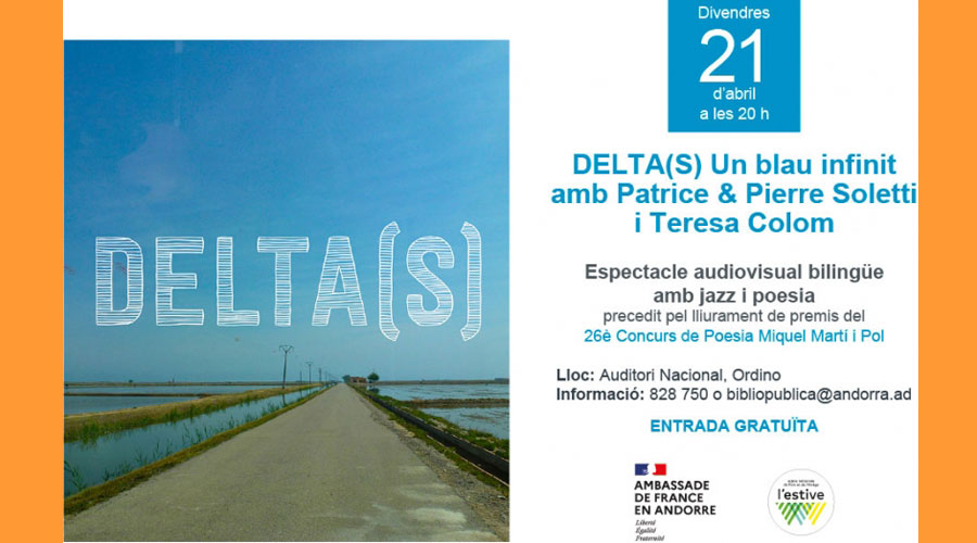 Cartell de l'espectacle DELTA(S) per a Sant Jordi (Govern d'Andorra)