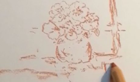 Instantània d'un vídeo en què Joan Ignasi Carbonell mostra el procés d'elaboració d'una de les seves obres