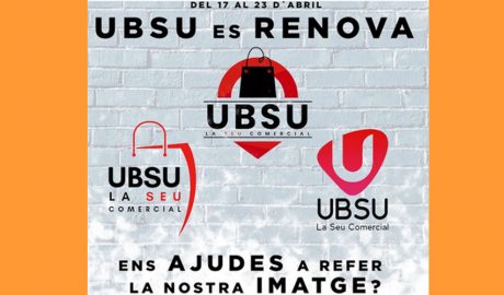 Els tres logotips a escollir per a la imatge de la Unió de Botiguers de la Seu