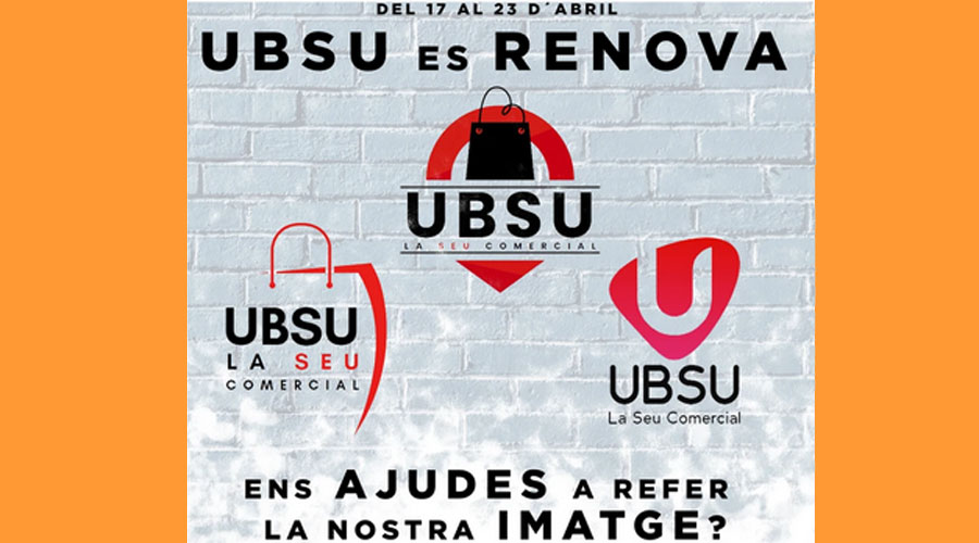 Els tres logotips a escollir per a la imatge de la Unió de Botiguers de la Seu (RàdioSeu)