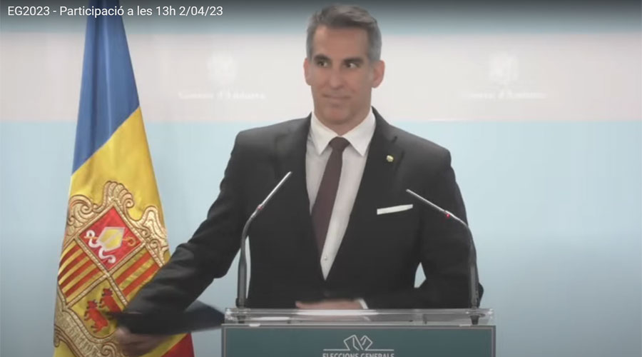 El ministre de Finances i portaveu del Govern en funcions, Cèsar Marquina (Govern d'Andorra)