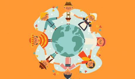 Dibuix que fa referència a la multiculturalitat