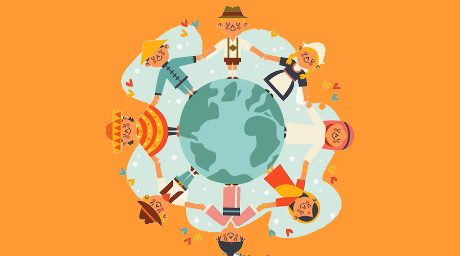 Dibuix que fa referència a la multiculturalitat (pikisuperstar)