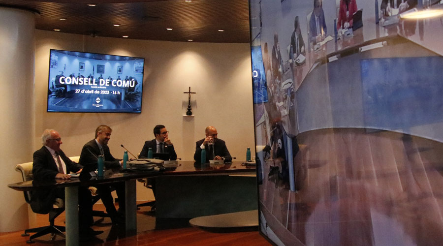 A la dreta, els consellers comunals del PS a Encamp, Enric Riba i David Rios (Comú d'Encamp)