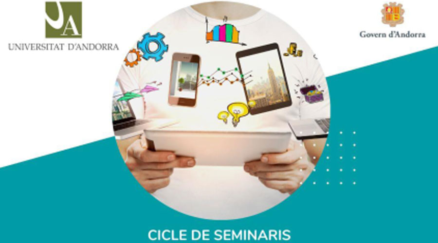 Cartell de cicle de seminaris de cicle formatiu a la UdA (Andtropia)