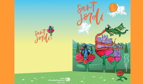 Díptic amb motiu de la diada de Sant Jordi a Escaldes