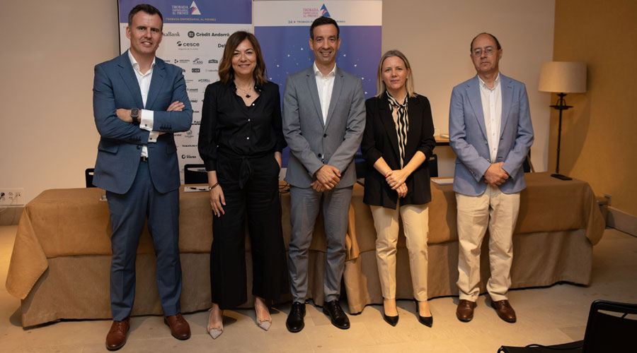 Les persones que han intervingut a la presentació de la 34a Trobada Empresarial al Pirineu (Foto: Associació Trobada al Pirineu)