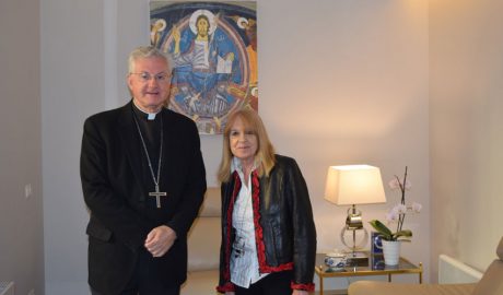 L'arquebisbe d'Urbell i la Síndica de la Seu, Anna Martí