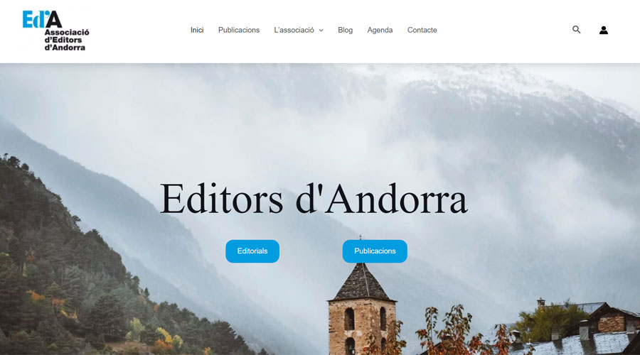 Web de l'associació Editors d'Andorra (portal de l'entitat)