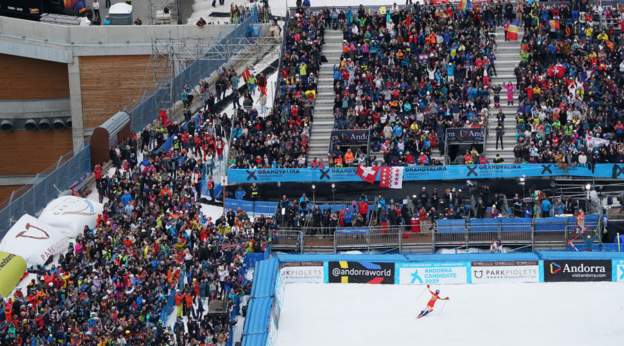 Una imatge de les Finals de la Copa del Món d'esquí alpí 2023 celebrades a Andorra