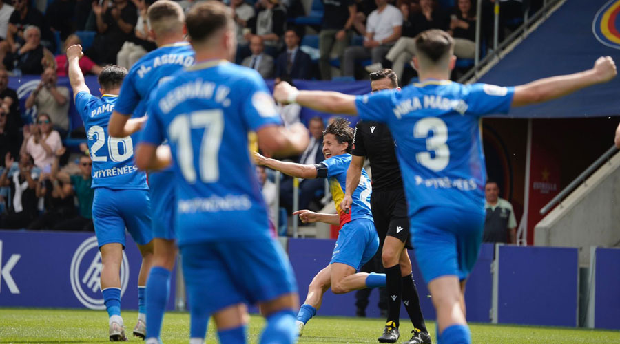 L'FC Andorra celebrant un dels gols marcats al Vila-real B (FC Andorra)