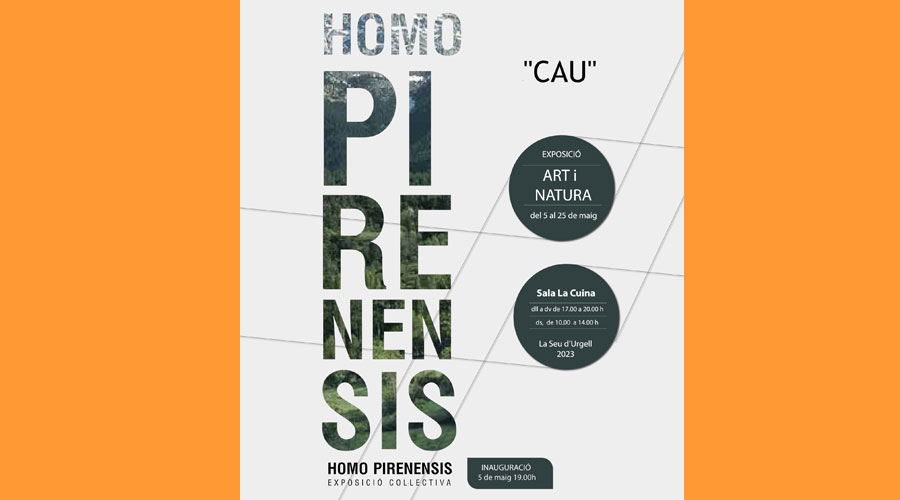 Cartell de l'exposició "Homo Pirenensis II, a la Seu (Aj. la Seu)