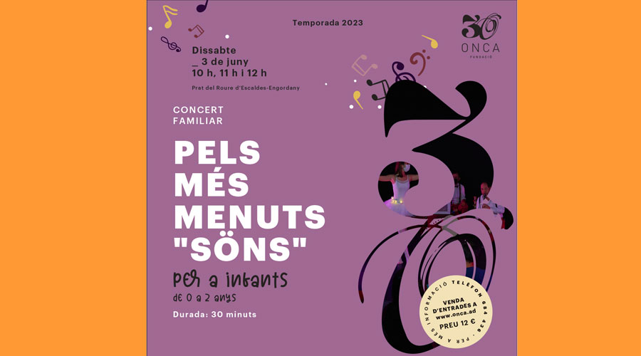 Cartell del concert familiar "Söns pels més menuts" (FONCA)