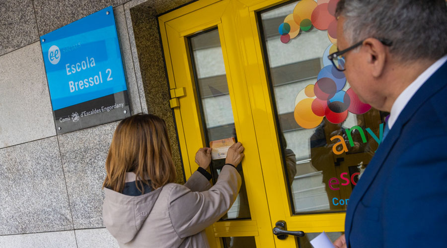 La cònsol major d'Escaldes, Rosa Gili i el director general de FEDA, Albert Moles (comuee)