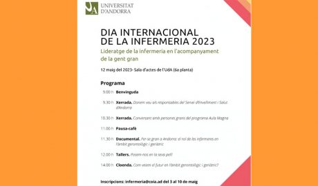 Cartell del programa per a celebrar el Dia Internacional de la Infermeria a la UdA