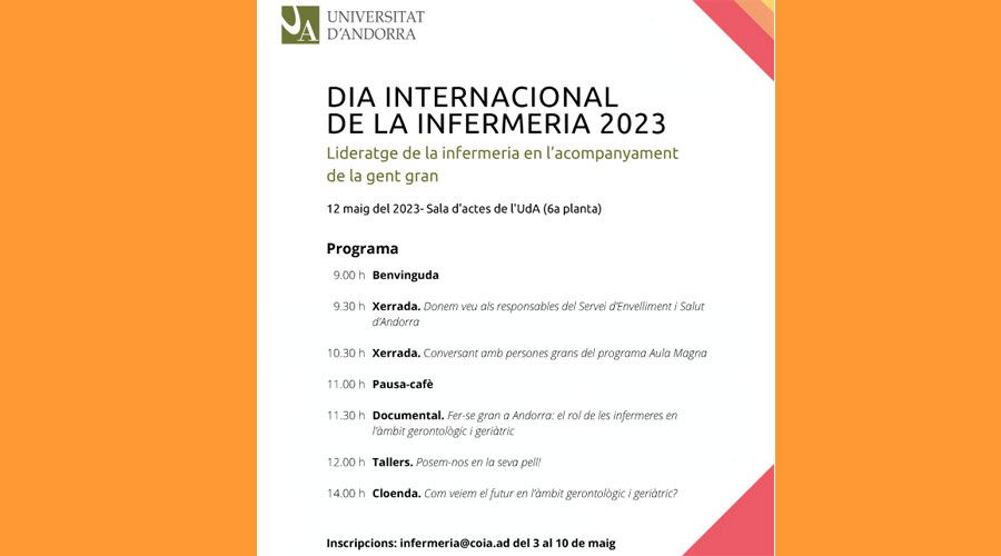 Cartell del programa per a celebrar el Dia Internacional de la Infermeria a la UdA (UdA)