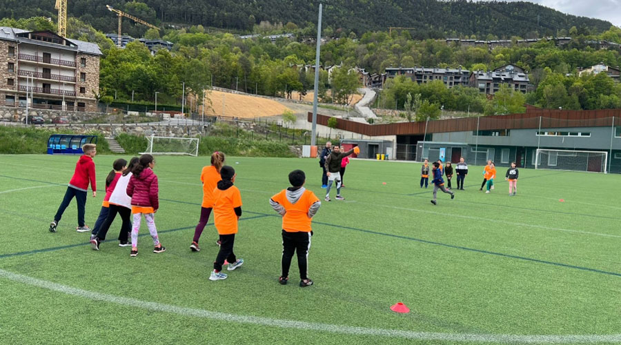 Alguns dels alumnes participants a la trobada final d'esport extraescolar (SFGA)