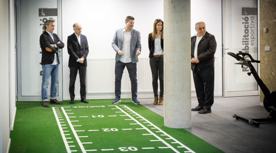 La delegació del Govern visitant els nous espais del CTEO (SFGA)