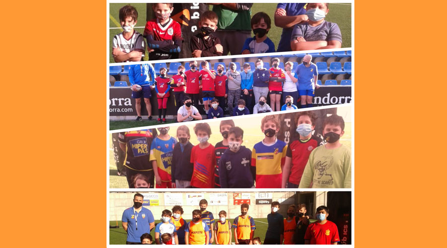 Imatges d'alumnes que han gaudit de la festa del rugbi escolar (FAR)