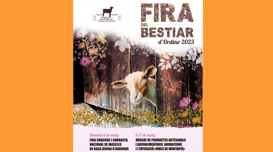 Cartell de la Fira del bestiar d'Ordino 2023 (Comú d'Ordino)