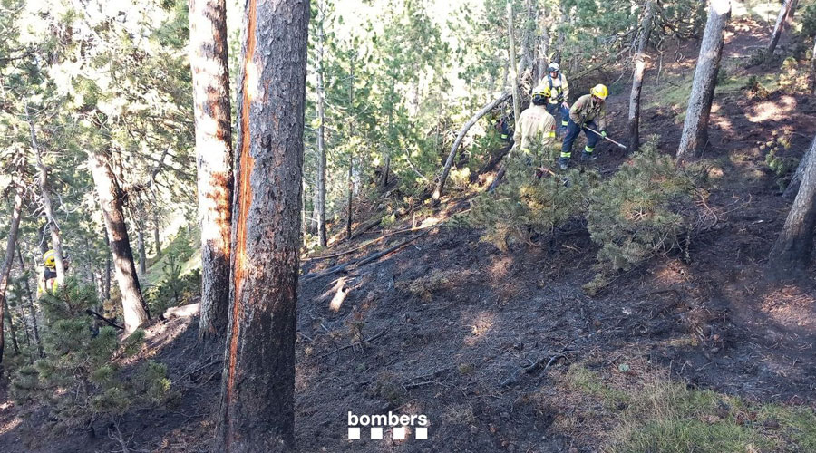 Incendi de vegetació a Trejuvell (Foto: Bombers Generalitat)
