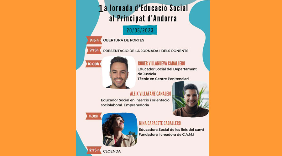 Cartell de la I Jornada d'Educació Social a Andorra (aeesa)