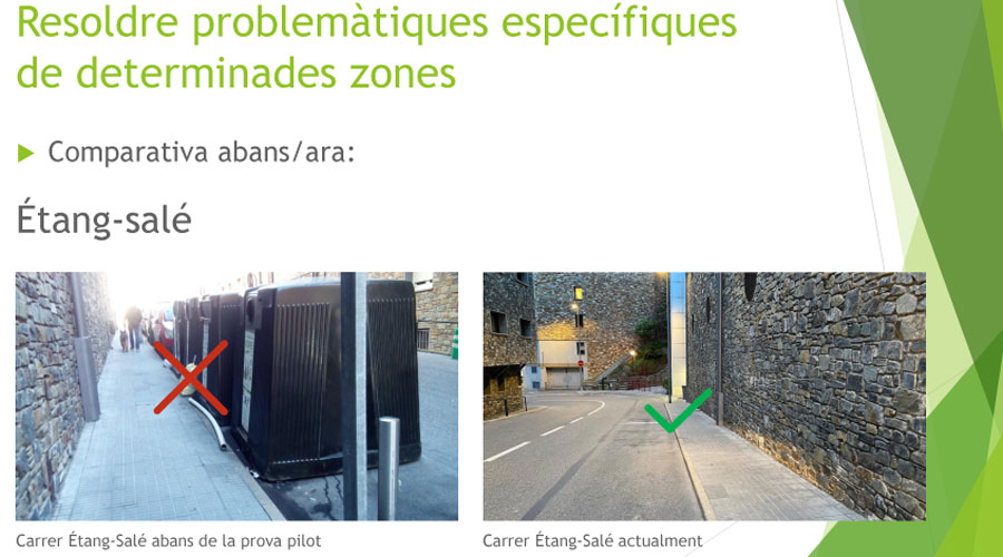 Els carrers gaudeixen de més espai amb la recollida porta a porta (comuee)