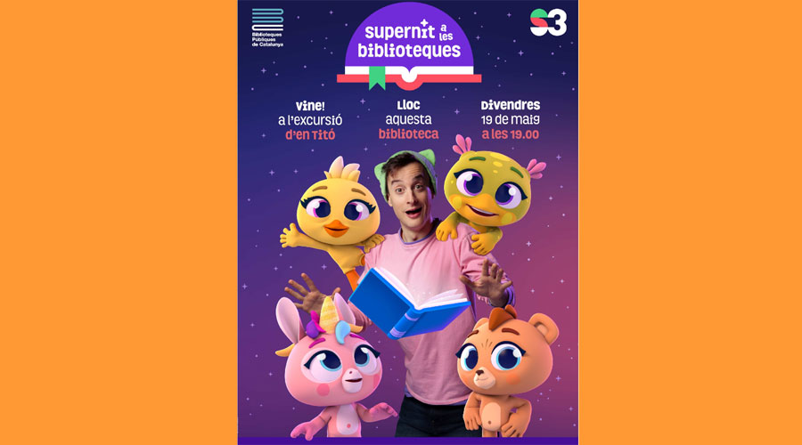 Cartell anunciador de les Supernits a les biblioteques (Govern.cat)