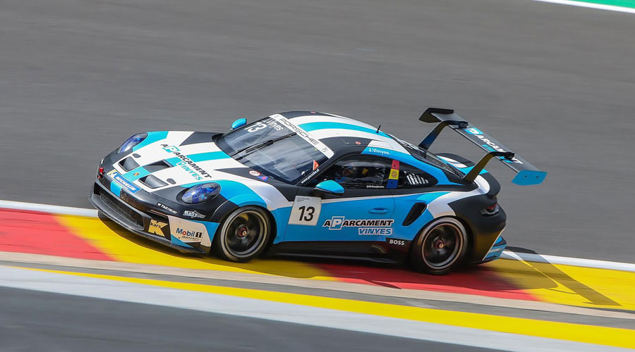 Joan Vinyes competint al circuit de Hochenheim amb el seu Porsche (FotoEsport)
