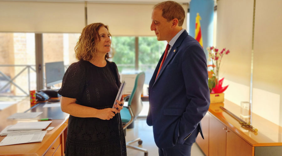 L'alcaldessa de Tremp, Sílvia Romero i el subdelegat del Govern espanyol a Lleida, José Crespín (Subdelegació)