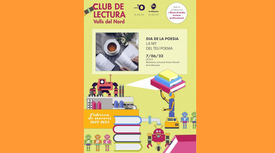 Cartell de la propera sessió del Club de lectura de les Valls del Nord (agenda.ad)